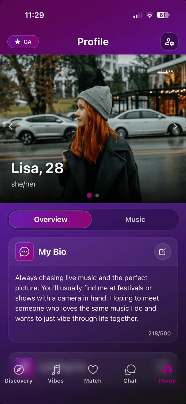 Synceria app interface preview