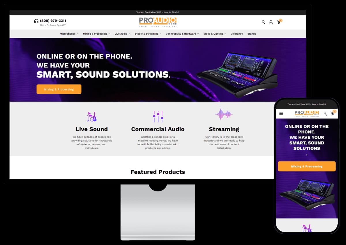 ProAudio.com professional audio website